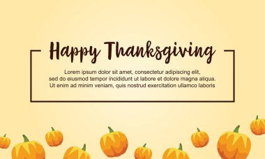 Mutlu Şükran günü stili arka plan balkabağı ile