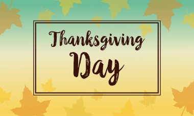 Şükran sonbahar tebrik kartı tarzı ile