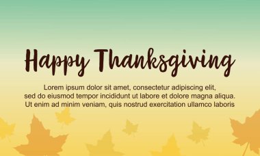 Mutlu Şükran günü kartı stil koleksiyonu