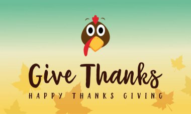 Şükran ile akçaağaç stil tebrik kartı