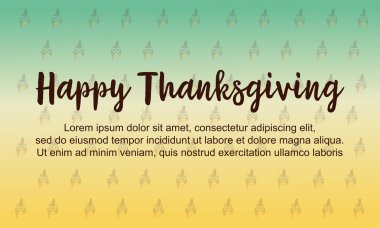 Mutlu Şükran günü kartı stil koleksiyonu