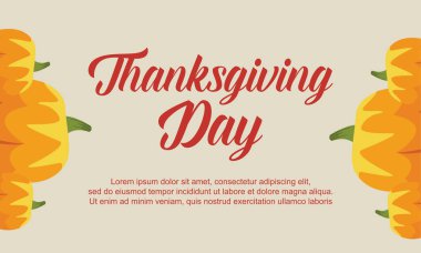 Şükran Günü tebrik kartı stili