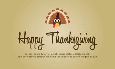 Mutlu Şükran günü arka plan tebrik kartı stili