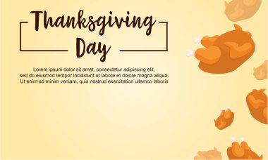 Şükran günü Tema kart stili