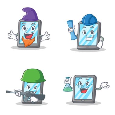 Elf mimar ordu Profesör ile tablet karakteri ayarla