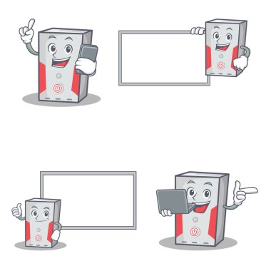 Telefon laptop kurulu ile bilgisayar karakter kümesi