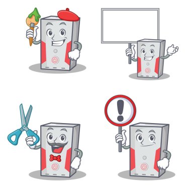 Sanatçı Kuaför ile bilgisayar karakter kümesi getirmek kurulu işareti