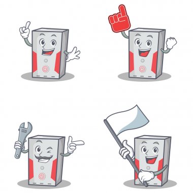 Köpük parmak bayrak makinist ile bilgisayar karakteri ayarla