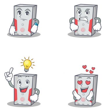 Kızgın fikir aşk bekliyor ile bilgisayar karakter kümesi