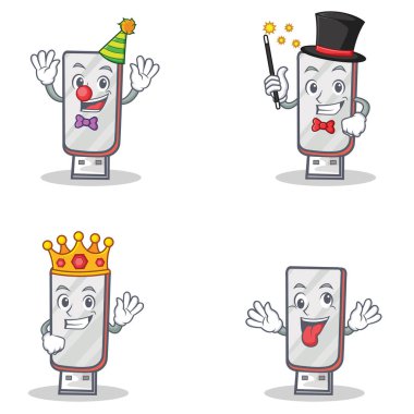 Palyaço sihirbaz Kral ile flashdisk karakteri deli ayarla