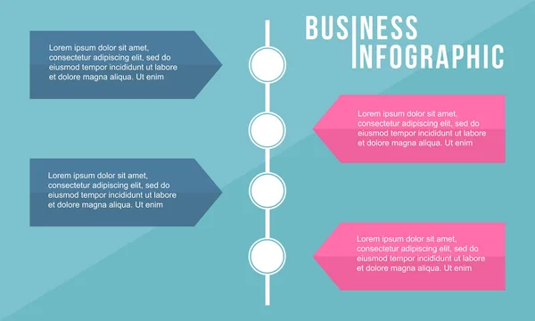 Infographie d'affaires avec étiquette — Image vectorielle