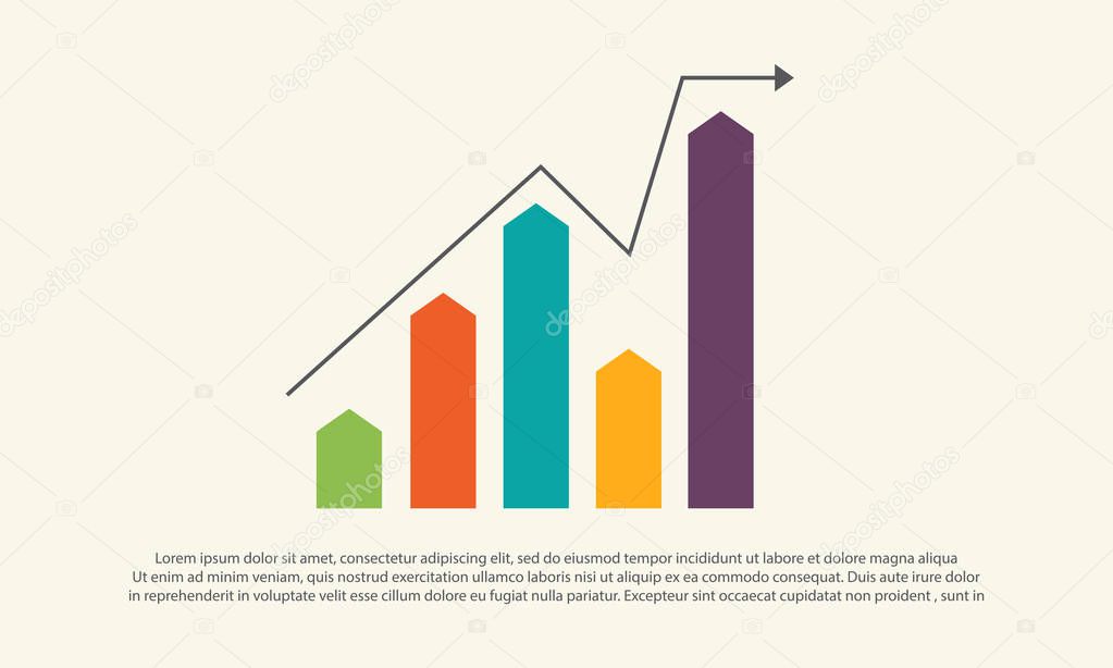 Financial graph chart business design