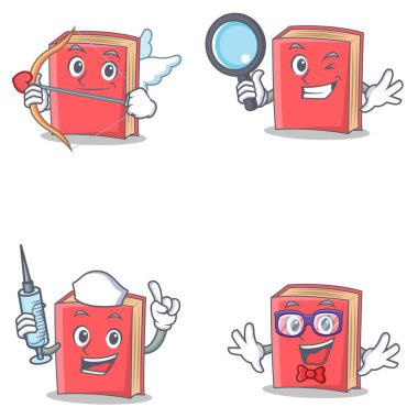 Aşk tanrısı Dedektif hemşire geek ile kırmızı kitap karakter kümesi