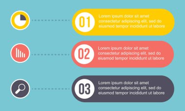 Tasarım iş Infographic adım kavramı