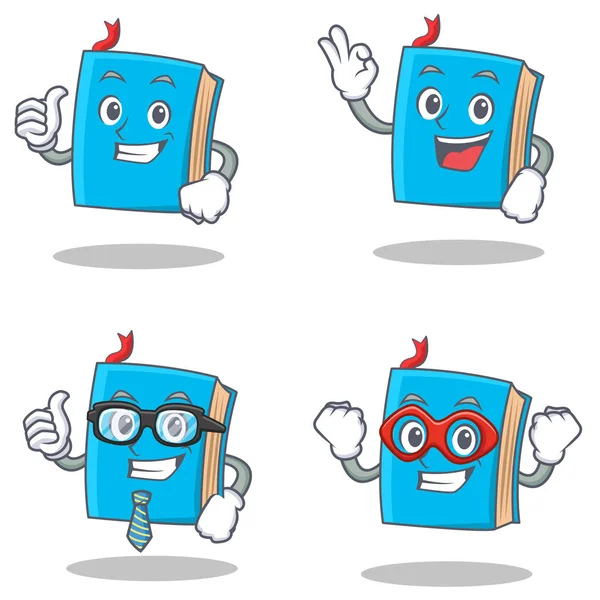 Mavi kitap karakteri ile gurur iyi işadamı kahraman kümesi