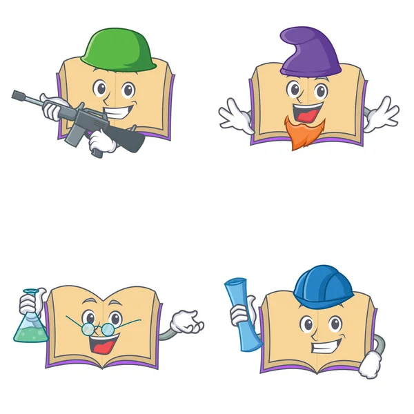 Ordu elf Profesör mimar ile açık kitap karakter kümesi