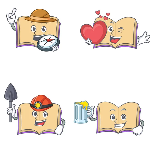 Explorer kalp madenci suyu ile açık kitap karakter kümesi