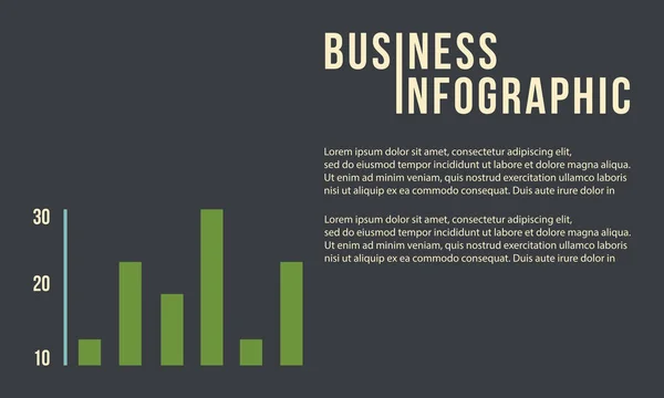 Concept d'infographie d'entreprise avec graphique — Image vectorielle