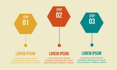 Adım tasarım iş Infographic için