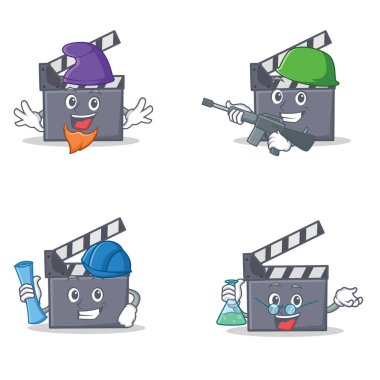 Elf ordu mimar Profesör ile film clapper karakteri ayarla