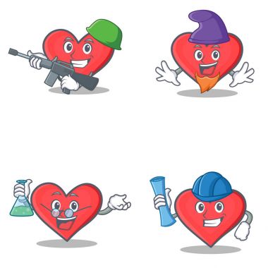 Ordu elf Profesör mimar ile kalp karakter kümesi