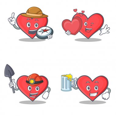 Explorer madenci aşk suyu ile kalp karakter kümesi