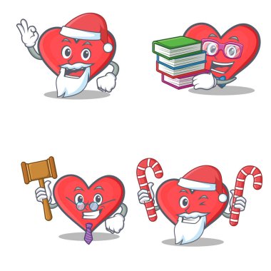 Noel Baba kitap yargıç şeker ile kalp karakter kümesi