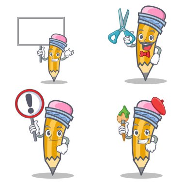 Bring kurulu Kuaför işareti sanatçı ile kalem karakteri ayarla