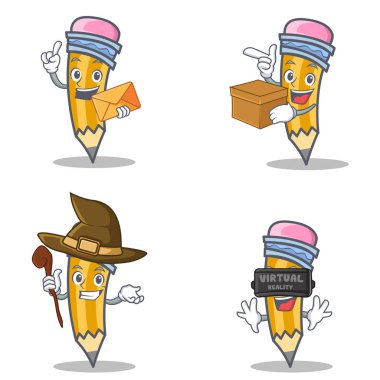 Zarf kutusu cadı ile kalem karakteri sanal ayarla