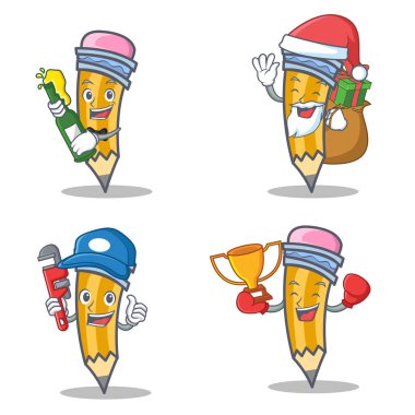 Bira Hediyelik tesisatçı kazanan ile kalem karakter kümesi