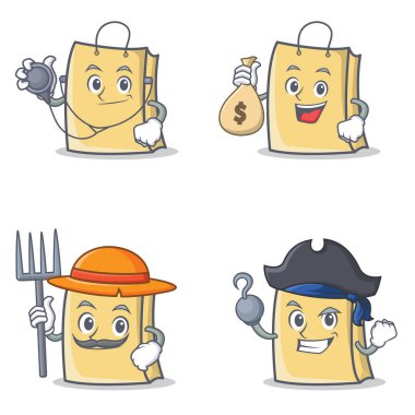 Doktor para torbası çiftçi korsan ile çanta karakteri ayarla