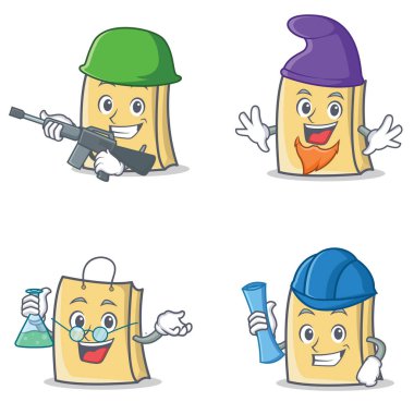 Ordu elf Profesör mimar ile çanta karakteri ayarla