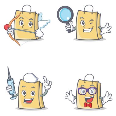 Aşk tanrısı Dedektif hemşire geek ile çanta karakteri ayarla