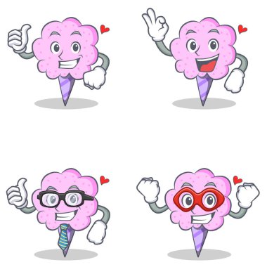 Pamuk şeker karakter ile gurur iyi işadamı kahraman kümesi