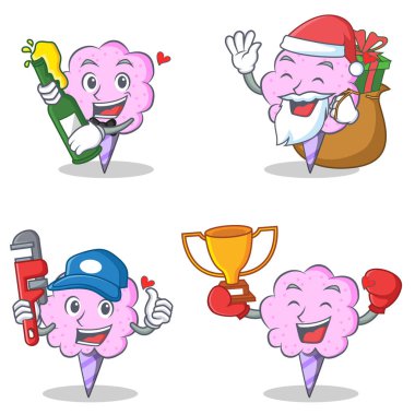 Pamuk şeker karakter kümesi ile bira Hediyelik tesisatçı kazanan