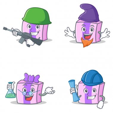 Ordu elf Profesör mimar ile hediye karakter kümesi