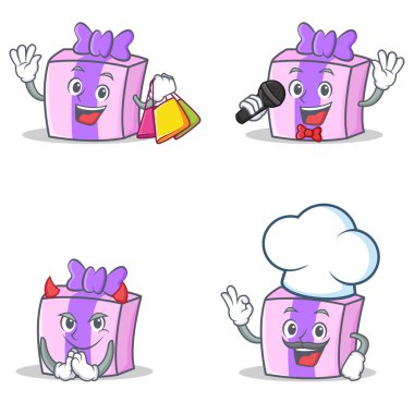 Alışveriş karaoke şeytan Şef ile hediye karakteri ayarla