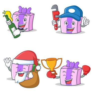 Bira tesisatçı hediye kazanan hediye karakter kümesi