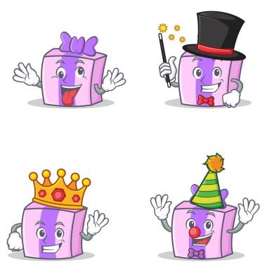 Hediye karakter deli Büyücü Kralı ile dizi palyaço