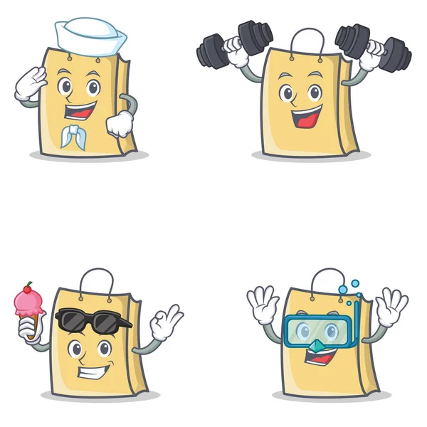 Denizci fitness dalış dondurma ile çanta karakterini ayarlamak