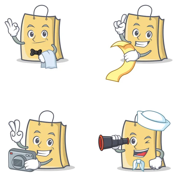 Garson menü fotoğraf ile çanta karakteri dürbün ayarla