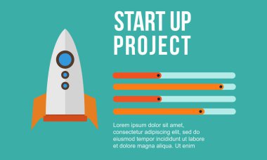 İş Infographic tasarımı ile roket
