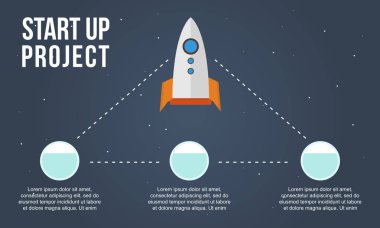 Proje tarzı iş Infographic kadar başlatmak