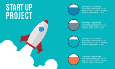 İş Infographic adım kavramı renkli koleksiyonu