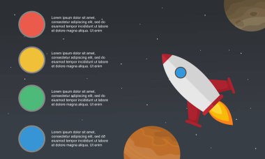 Adım tarzı renkli iş Infographic