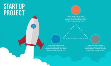 Kavram iş Infographic koleksiyonu başlatmak
