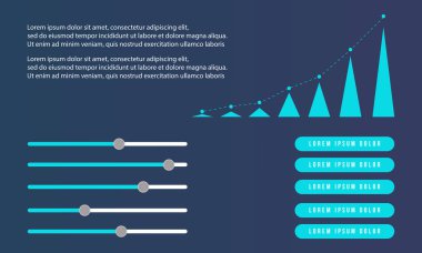 Koleksiyon iş Infographic tasarım grafik