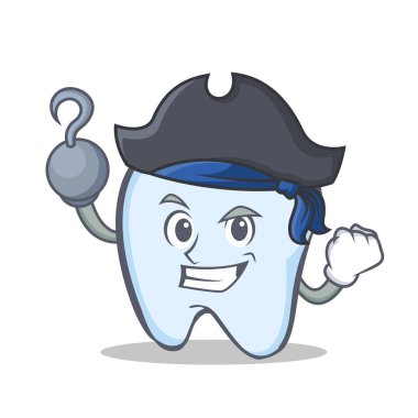 Korsan diş karakter karikatür tarzı