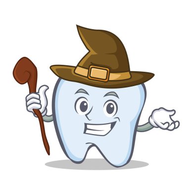 Cadı diş karakter karikatür tarzı