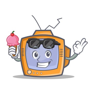 TV karakter karikatür nesne dondurma ile